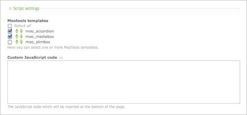 MooTools templates in version 2.8